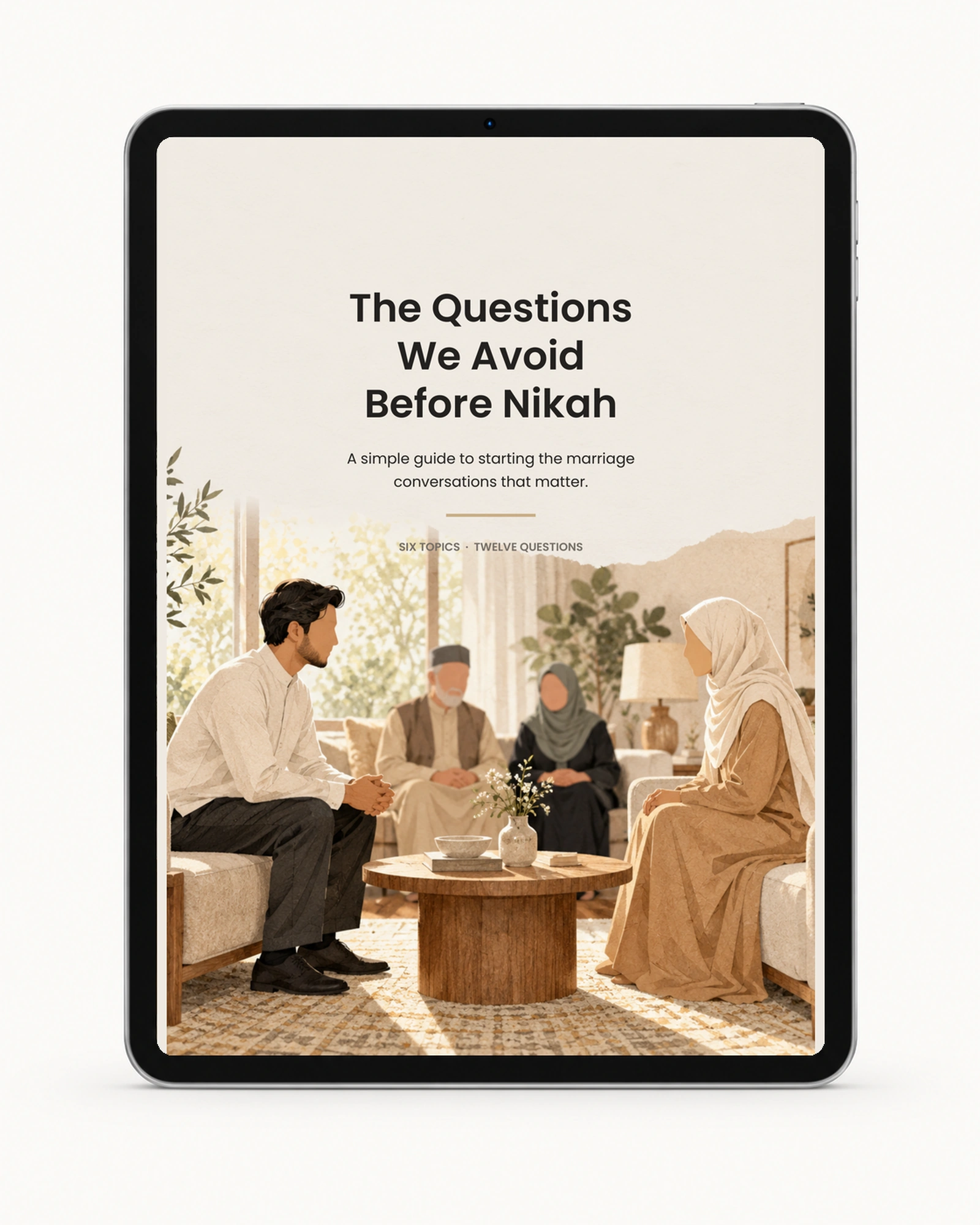 Before Nikah free guide cover on a silver tablet